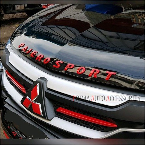 Emblem Logo Mobil PAJEROSPORT Engine Hood / Kap Mesin