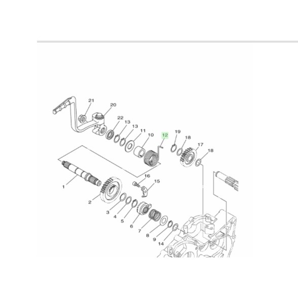 SPRING PER KICK STATER SELAH ENGKOL ENGKOLAN SELAHAN BYSON KARBU ORIGINAL YGP 21C-E5665-00