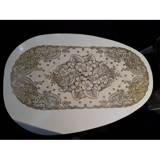 taplak meja tamu oval