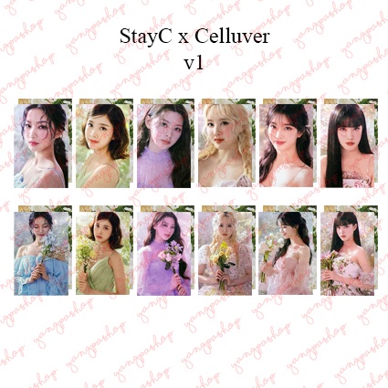 [READY / SET] STAYC X MAKE UP CELLUVER PHOTOCARD FAN MADE UNOFFICIAL YANGPASHOP STAY ISA SUMIN YOON