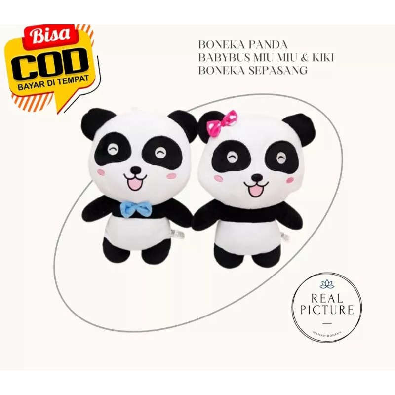 booneka Baby Bus panda kiki/miu miu Ber SNI ukuran 40 cm