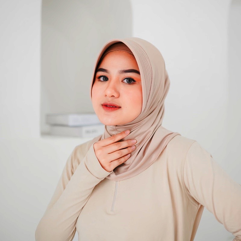 Jilbab Sport / Hijab Instan Sporty Jilbab Volly Clemira Bergo Sport-2