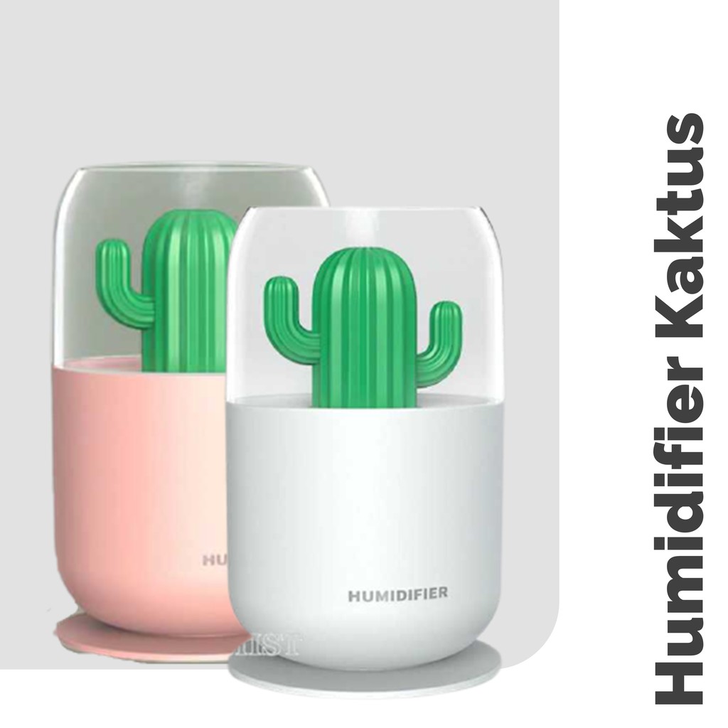 Air Humidifier 300ml Pelembab Udara Aromatherapy Kaktus Cactus - Y07