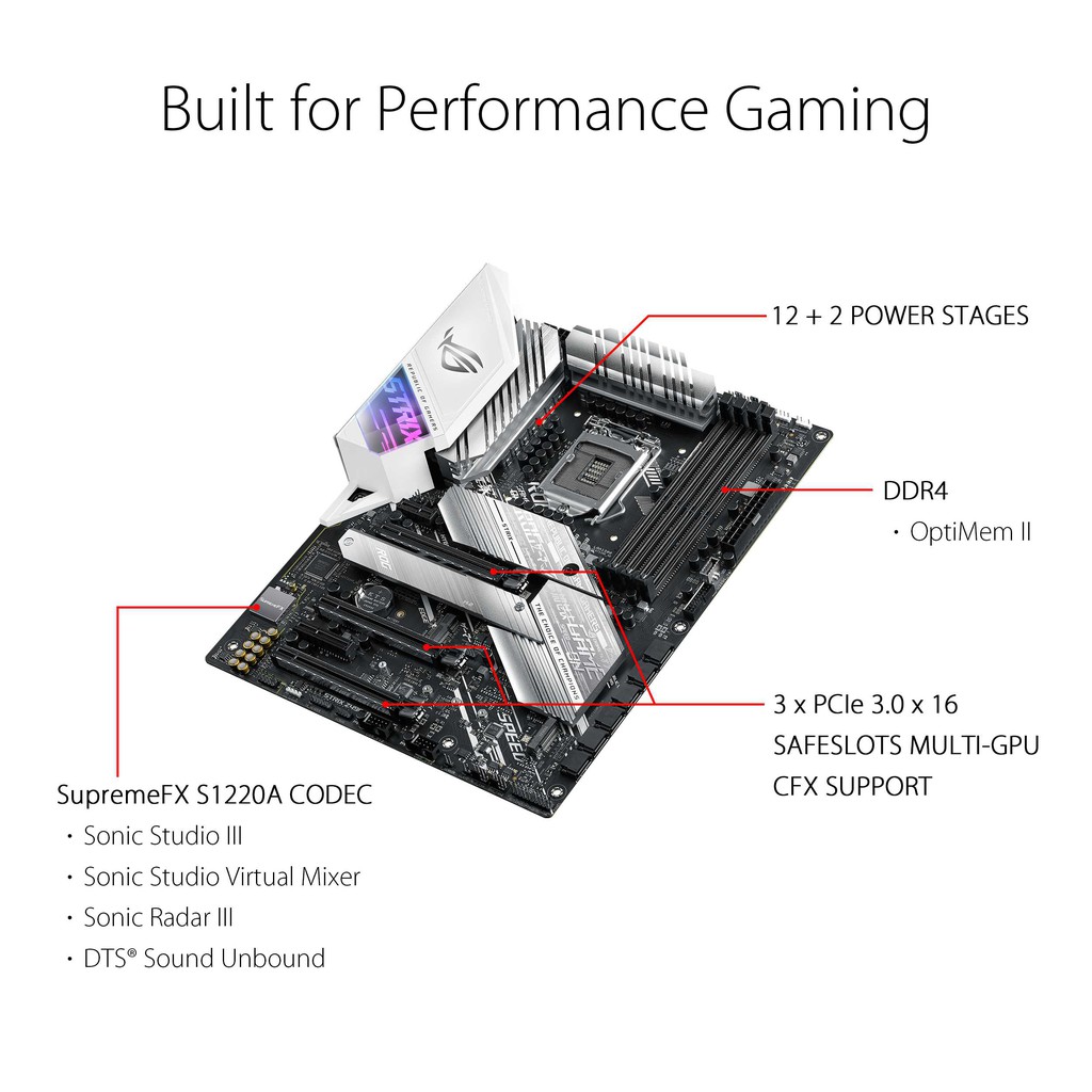 ASUS ROG STRIX Z490-A GAMING LGA 1200 ATX MOTHERBOARD INTEL