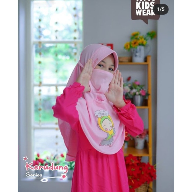 Jilbab Masker Anak/Jilbab masker vitto