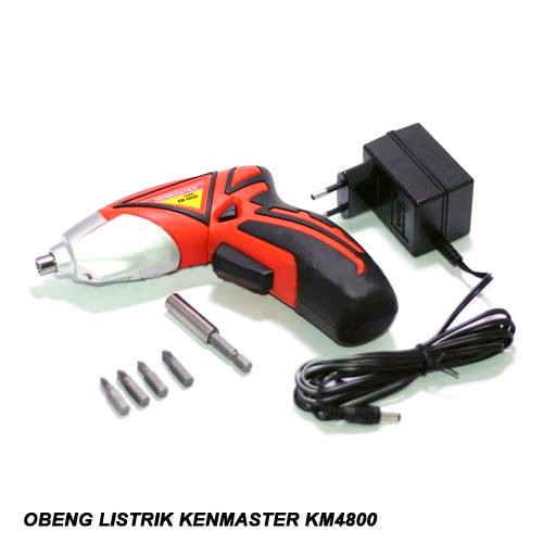INTRED Kenmaster KM4800 Mesin Bor Adaptor Listrik Cordless Drill Flashlight