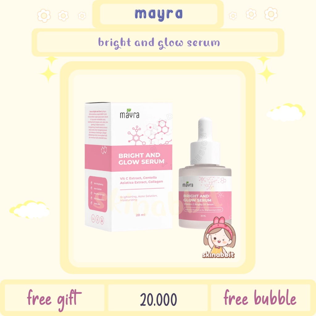 Mayraorganik Bright & Glow serum 20ml /Serum wajah by Mayra SERUM PEMUTIH WAJAH | Mayraorganik Brigh