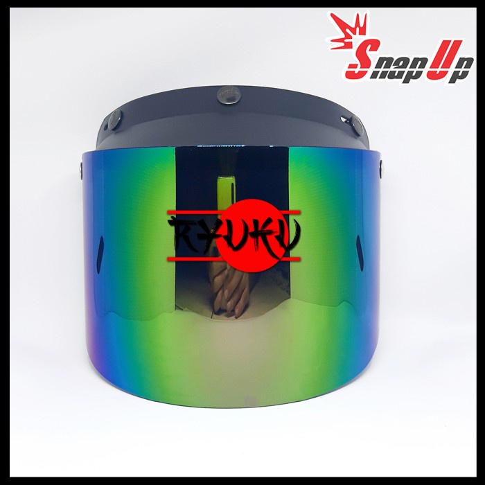 904ei Kaca Datar/ Flat Visor Helm Retro Bisa Untuk Helm Bogo Jpn Cargloss Dl - Clear 5Ttjt