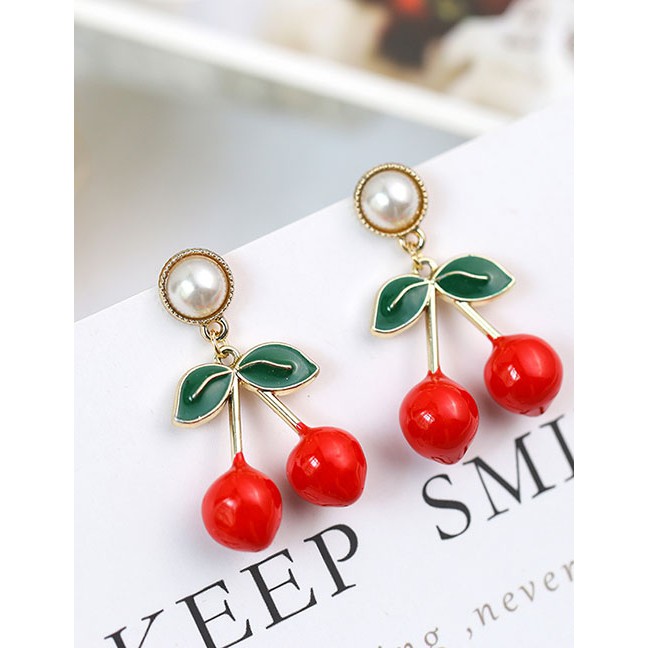 LRC Anting Tusuk Fashion Pearl Fried Earrings D60877