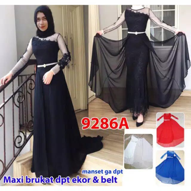 9286+ekor# Tanpa Belt Fashion dress wanita / Dress Pesta Dewasa//Fashion Dress Wanita