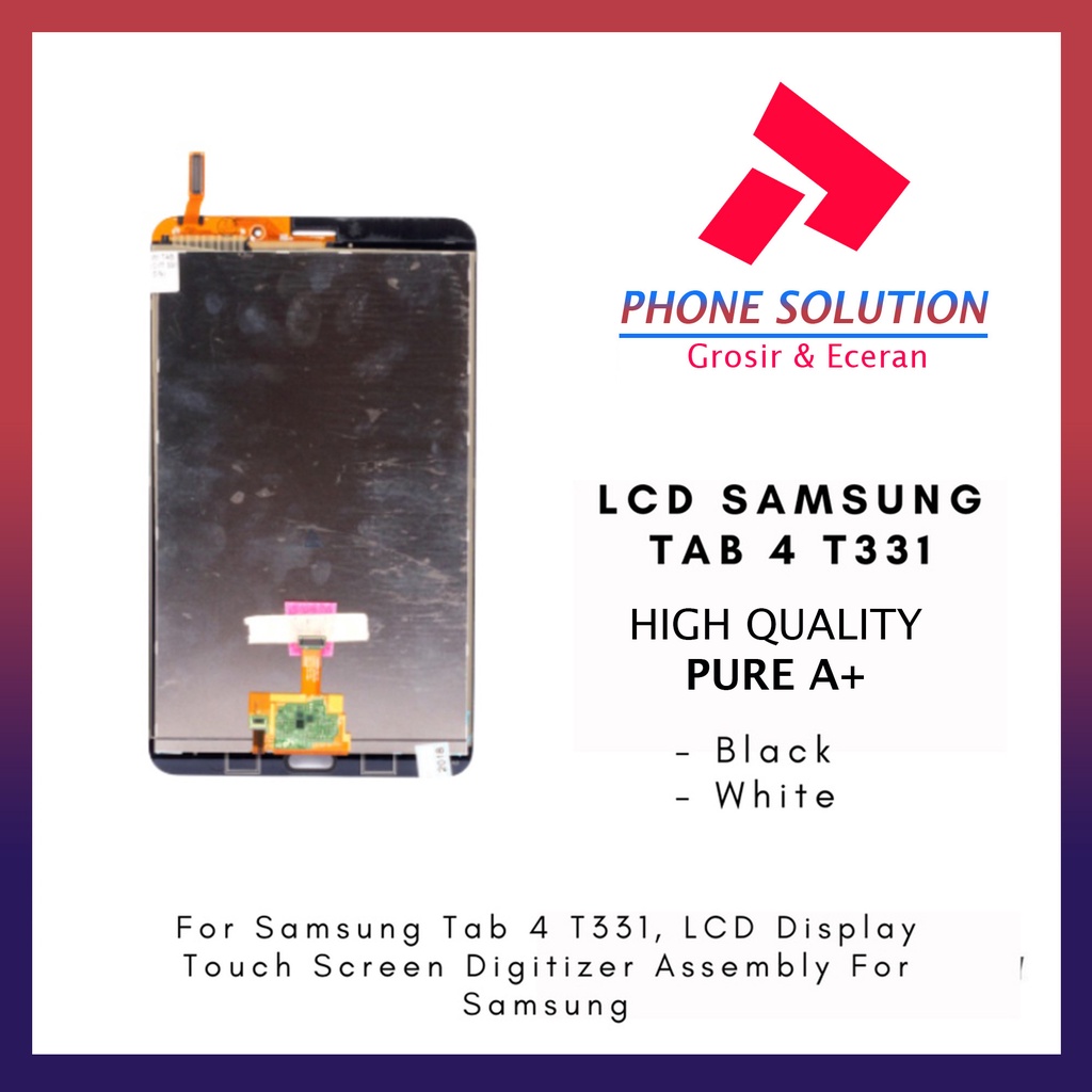 LCD Samsung Tab 4 8.0 Inch / LCD Samsung T331 Fullset Touchscreen // Supplier LCD Samsung - Garansi 1 Bulan