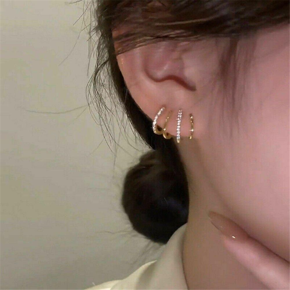 Preva Anting Perak925Anting Perak Fashion Perhiasan Emas Perak Anting Kristal Mengkilap