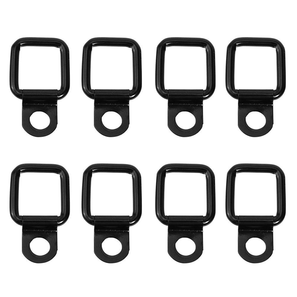 Lanfy Cargo Tie Down Aksesoris Mobil 8pcs Klip Pengikat Mobil Heavy Duty Anti Karat Hitam Kargo D Ring