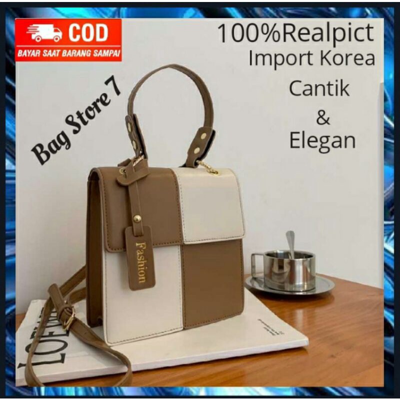 TAS HAND BAG WANITA CEWEK REMAJA PEREMPUAN IMPORT KOREA CANTIK MEWAH ELEGAN KEREN KECE BAGUS KOREAN 
