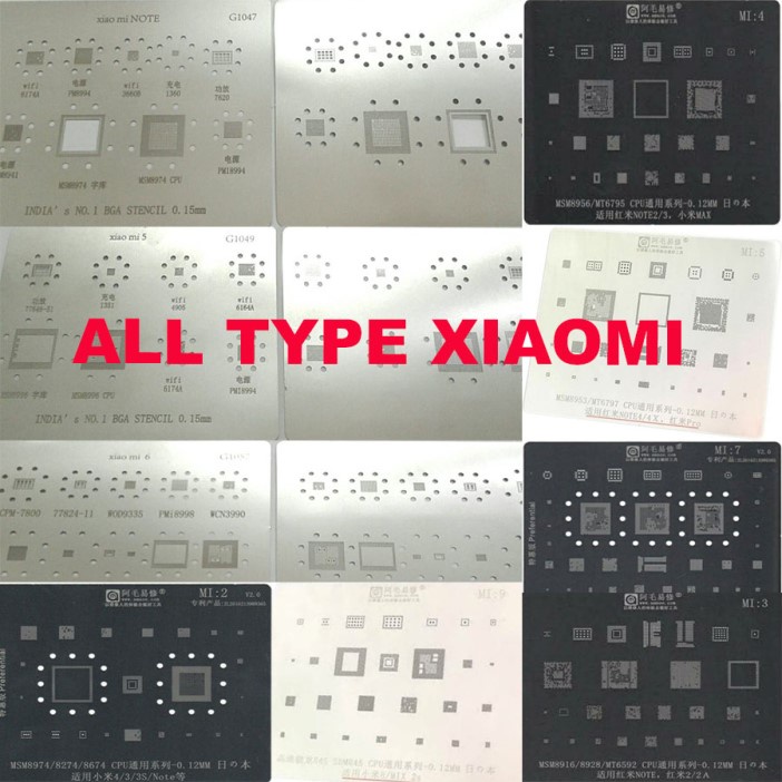 PLAT BGA XIAOMI MI / CETAKAN IC