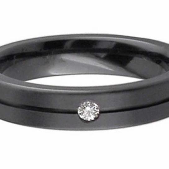 (Dr-2050) Cincin Couple Black Zirconium Custom