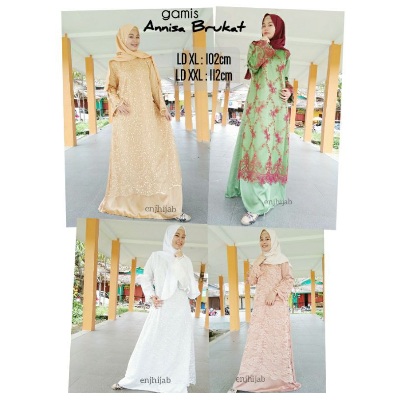 Gamis Brukat Pesta Baju Gamis Jumbo Terbaru Annisa