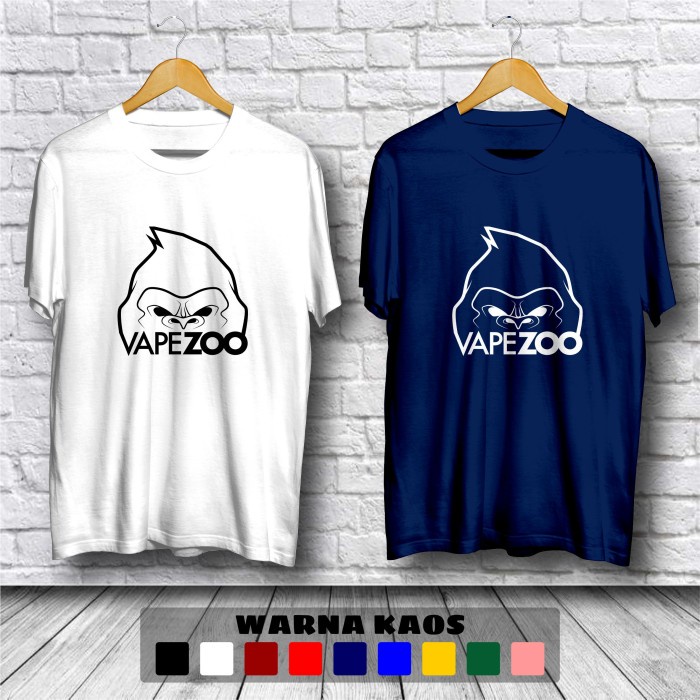 Kaos Vapezoo Logo Baju Distro - Putih, S