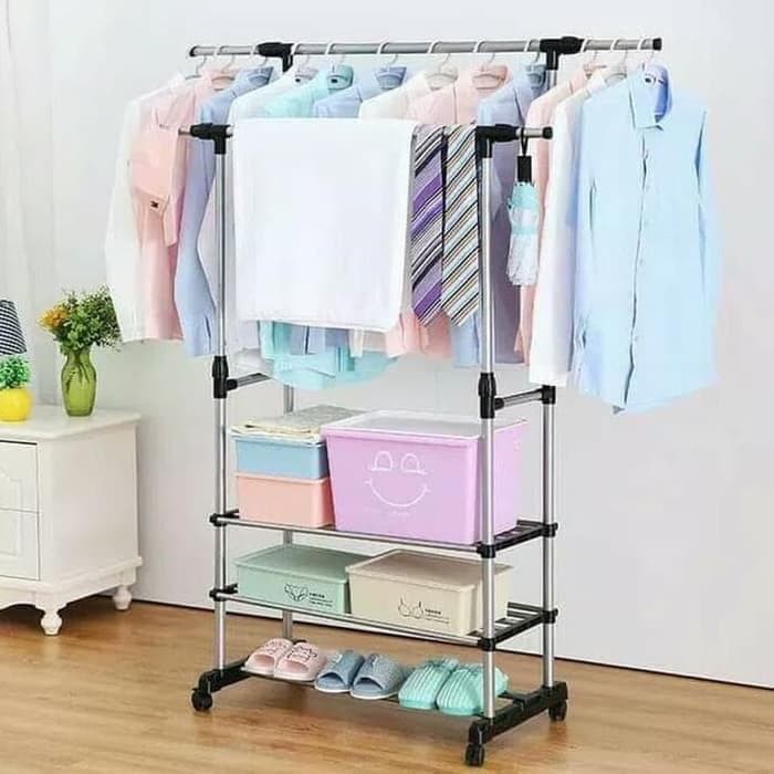 Stand hanger double sisi rak serbaguna X35D Shopee  Indonesia