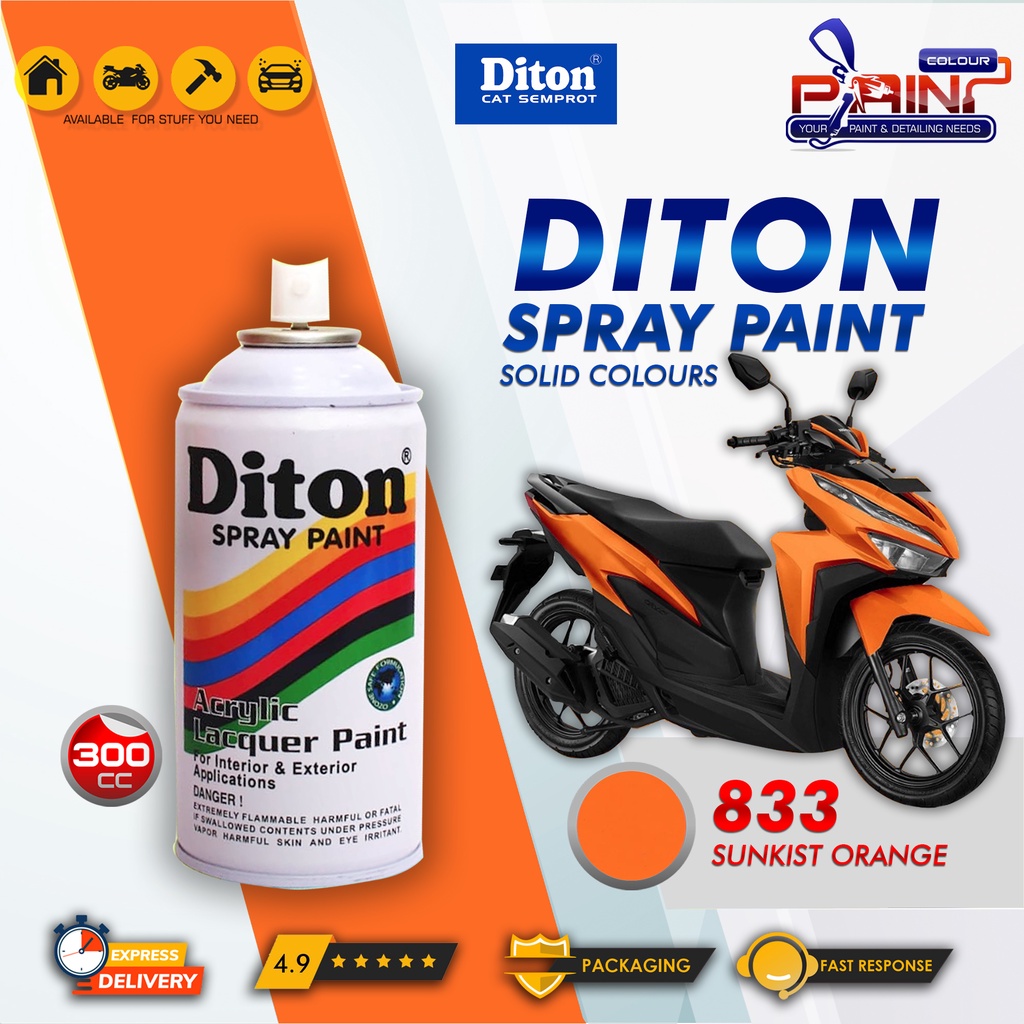 Diton 833 Sunkist Orange Cat Semprot/Pylox/Samurai Motor/Helm/Gundam