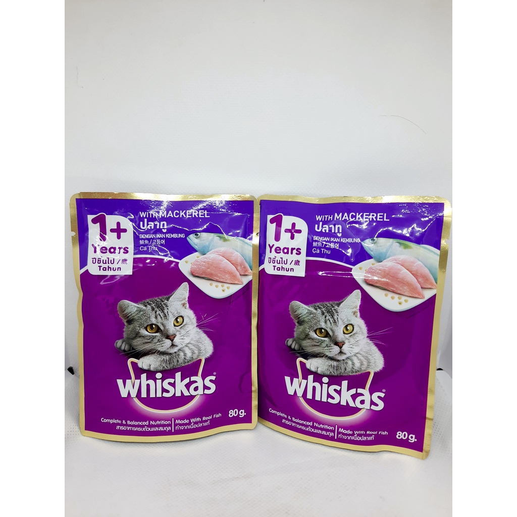 Whiskas Pouch 85gr - Makanan Basah untuk Kucing 85gr