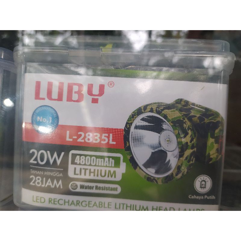 Senter kepala luby Water resistant 20 Watt Anti air L 2835L