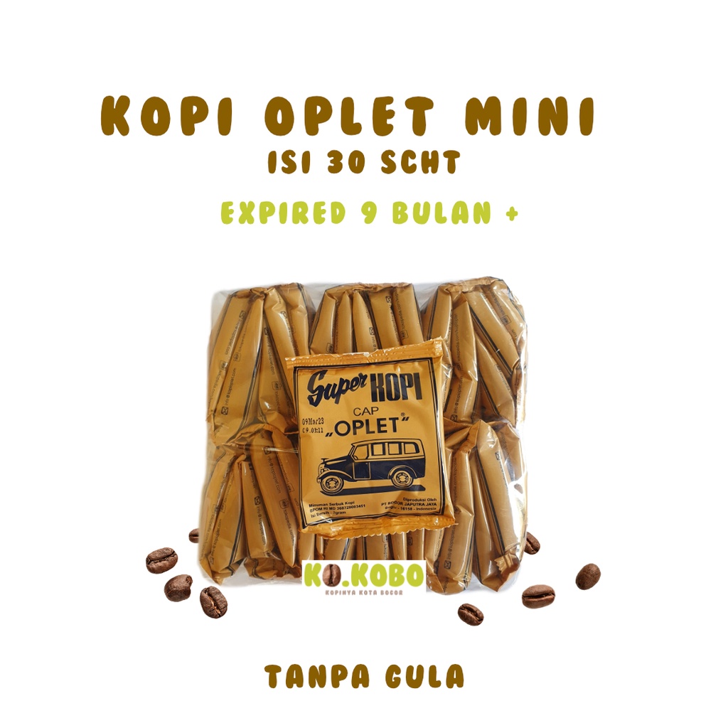 

Kopi Cap Oplet Mini Classic Kopi Tanpa Gula 1 pack isi 30 sachet Kopi Legend Bogor