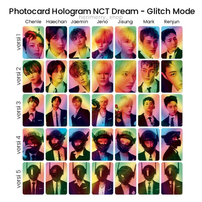 Diskon Spesial Photocard Hologram Nct Dream Glitch Mode - Photo Card Premium Unoffici Termurah