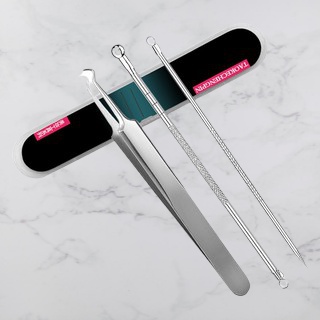 Set Alat Pencabut Komedo Pinset Jerawat Pembersih Blackhead Stainless