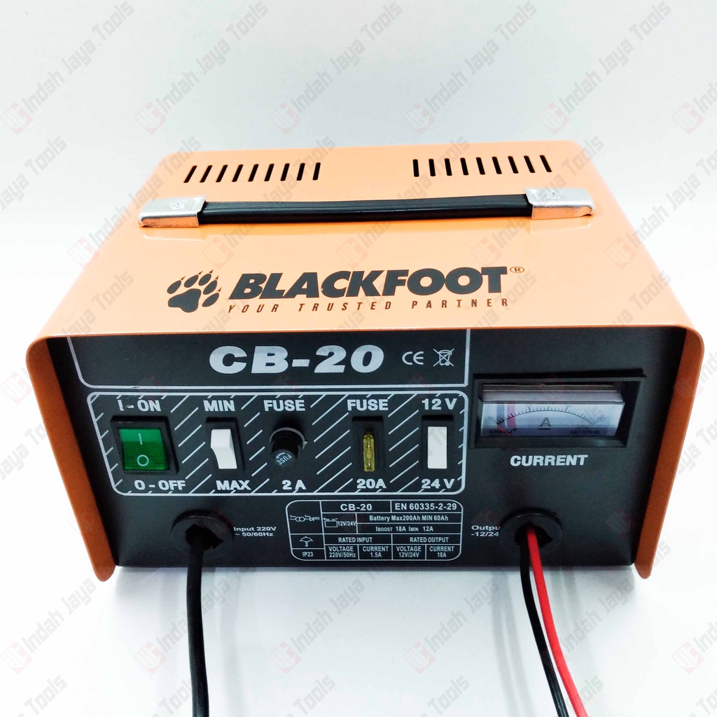 BLACKFOOT CB-20 Battery Charger 20A - Charger Cas Aki Kering Basah A