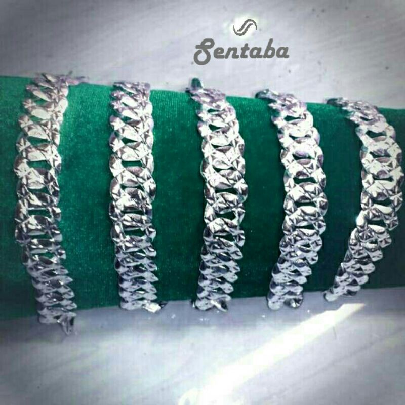 Gelang Perak Sisik Naga