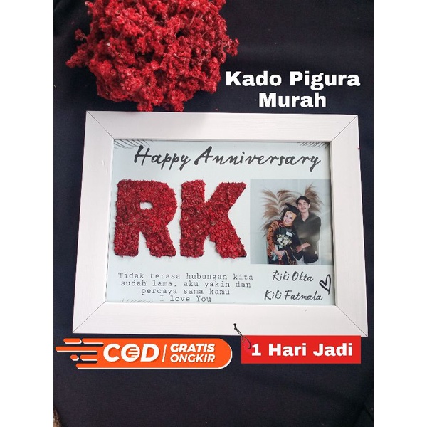 Kado 6R wisuda Ultah Bingkai Foto Flower in frame / Hadiah