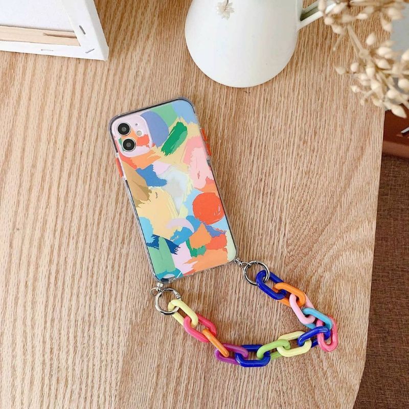 IPHONE 11 Pro Max Silikon Case Gelang Paint Abstract Rantai Tobebest