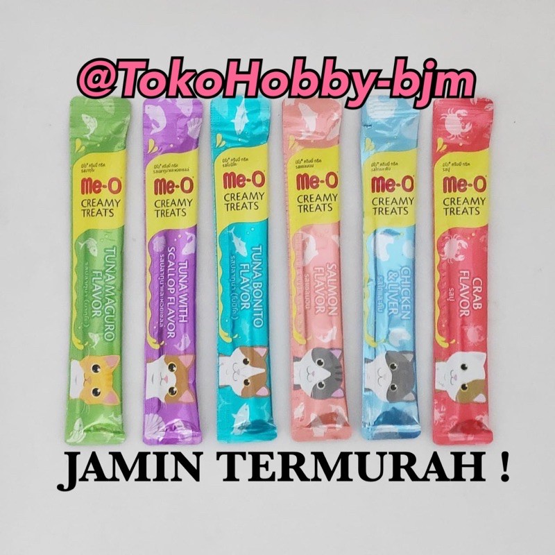 Meo creamy treats ECER butingan / me-o liquid snack kucing 15 gr 15gr me o creamy treat liquids