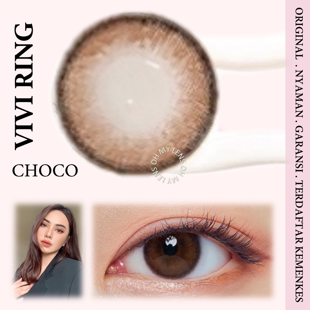 Softlens Minus VIVI RING CHOCO | Soflens Minus Warna Coklat Tua | Soflens Minus Ring Coklat Natural 