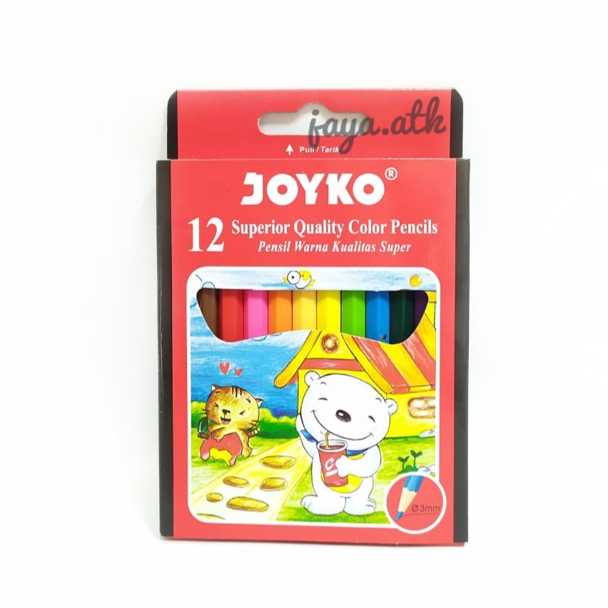 PENSIL WARNA JOYKO PENSIL WARNA 12 WARNA JOYKO PENDEK PENSIL GAMBAR PENSIL WARNA 12 PENDEK