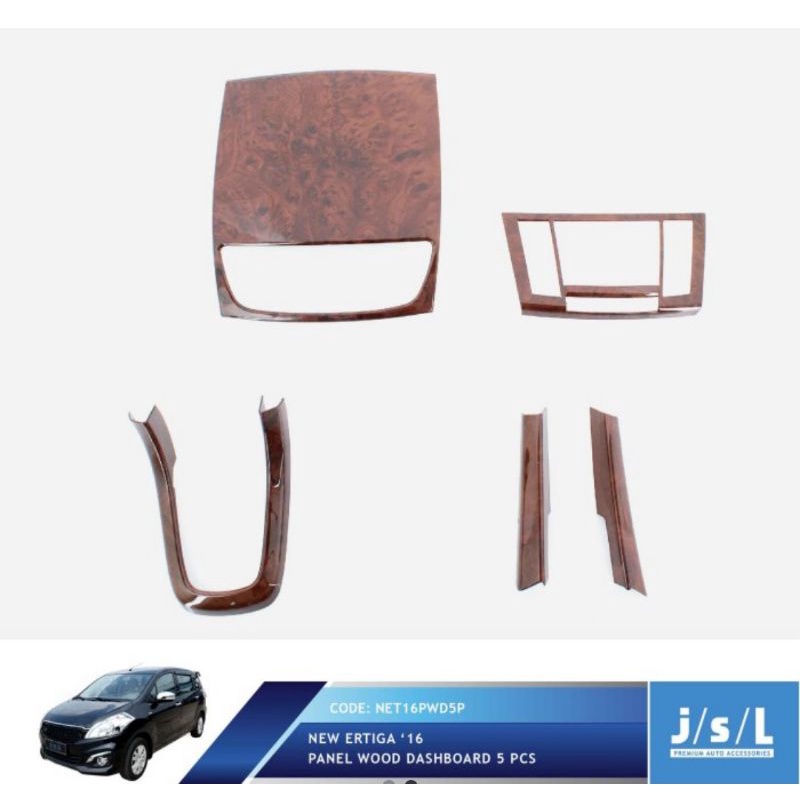 panel Wood Dashboard 5 pc ertiga 2016 jsl