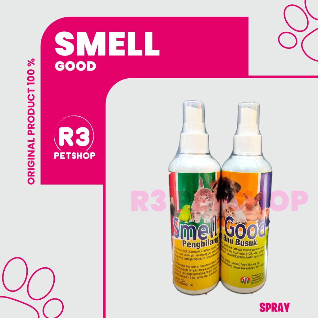 Penghilang Bau Kandang Kucing Anjing - SMELL GOOD Spray 250ml