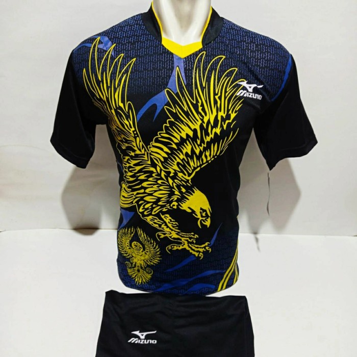 COD jersey voli kaos volly jersey futsal mizuno - hitam kuning, M