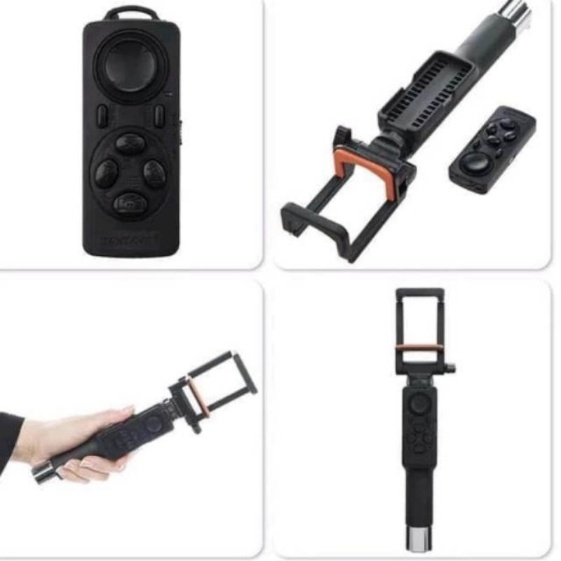 Bluetooth tongsis monopod self picture selfi foto jepit hp handphone phone smartphone kamera