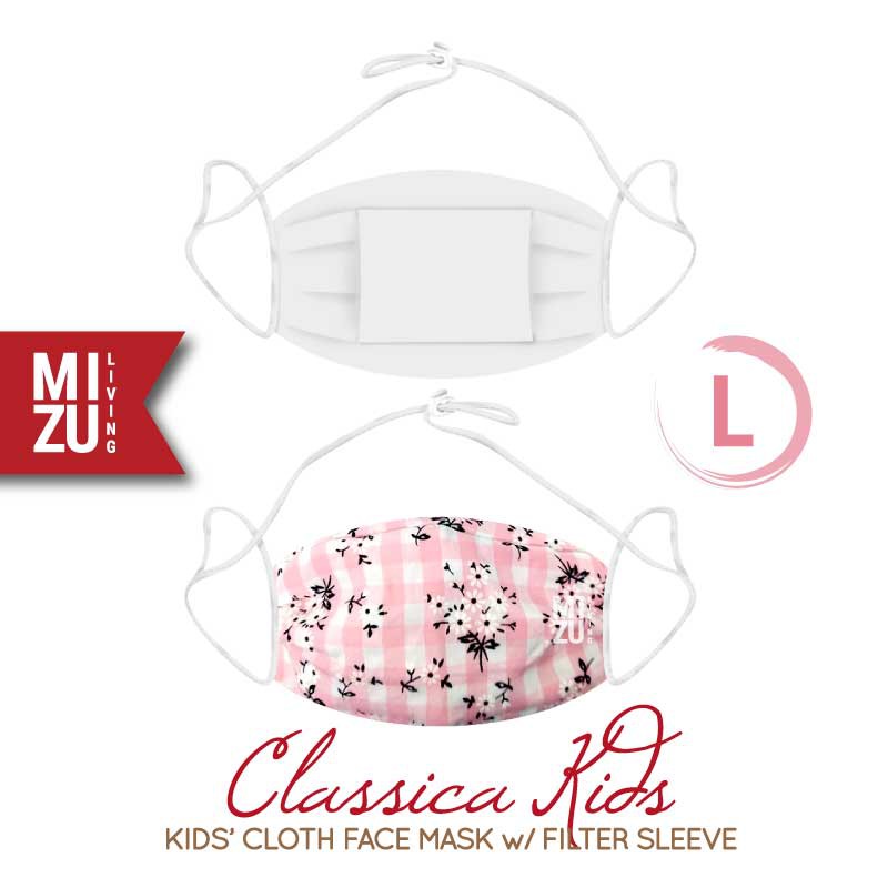 [SALE] MIZU CLASSICA KIDS Cloth Face Mask Masker Anak Kain Corak 3 Ply Sarung Filter NON-MEDIS-L