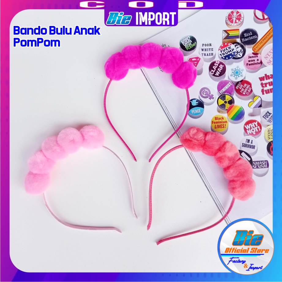 Bando Anak Pompom Korea Style Impor Best Seller