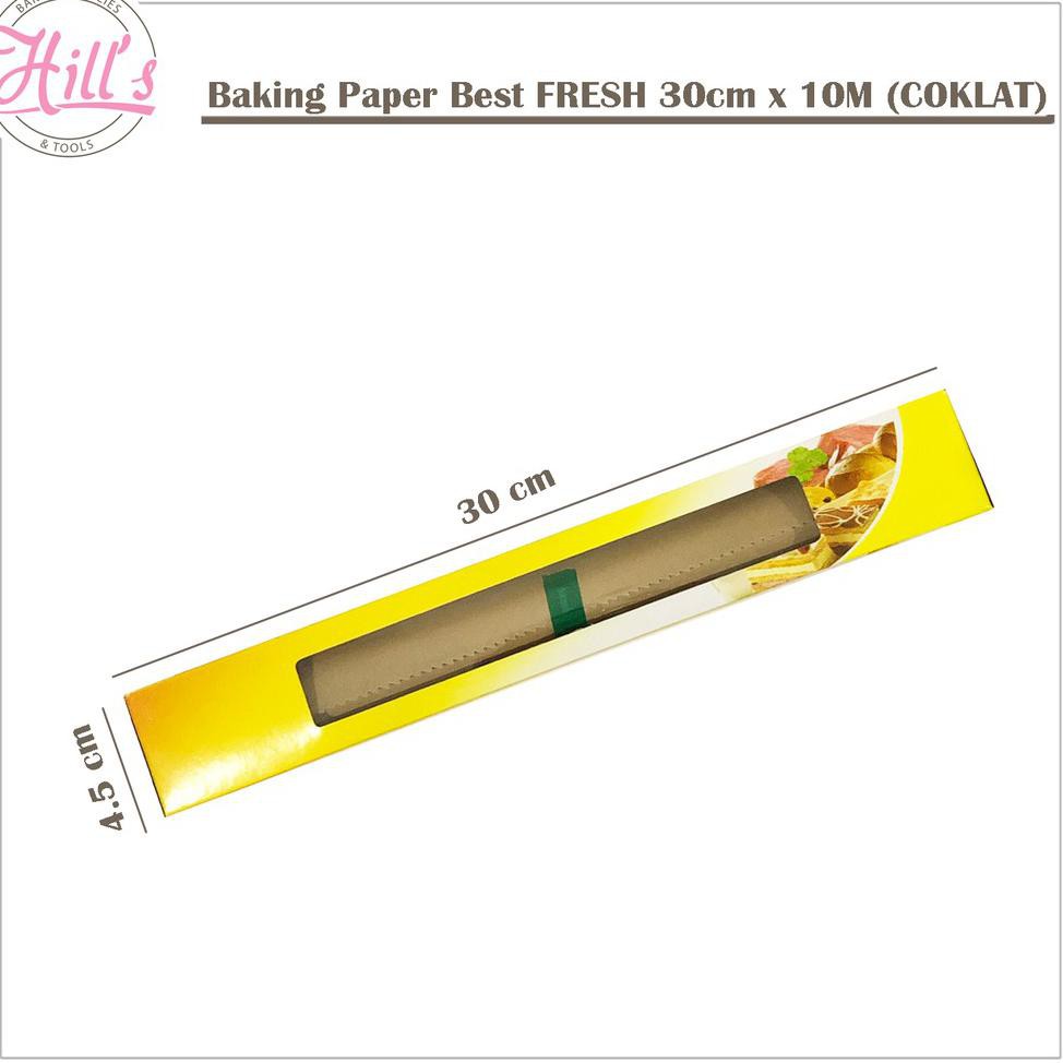 

Serbu Baking Paper / Kertas roti anti lengket merk Best FRESH ukuran 30 Cm x 10 meter (COKLAT) CRv