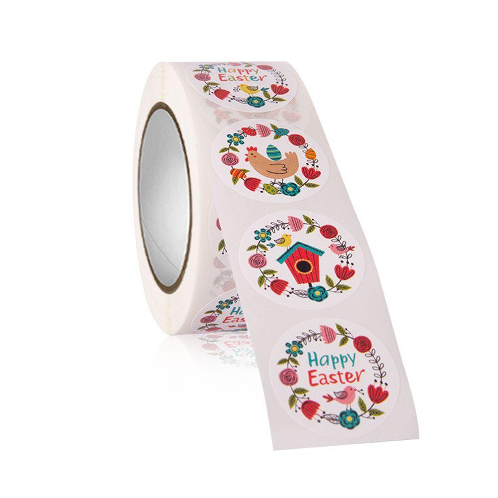 Nanas 500pcs/roll Stiker Paskah Telur Stationery Scrapbooking Kelinci Lucu Bunny Stiker Hias