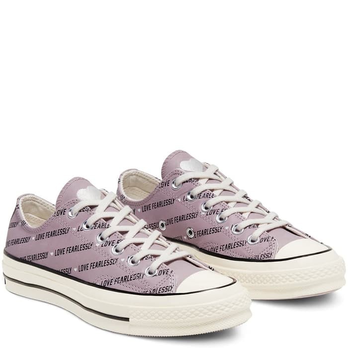 Converse 70s Low Leather Love Fearlessly Amethyst Grey Original BNIB