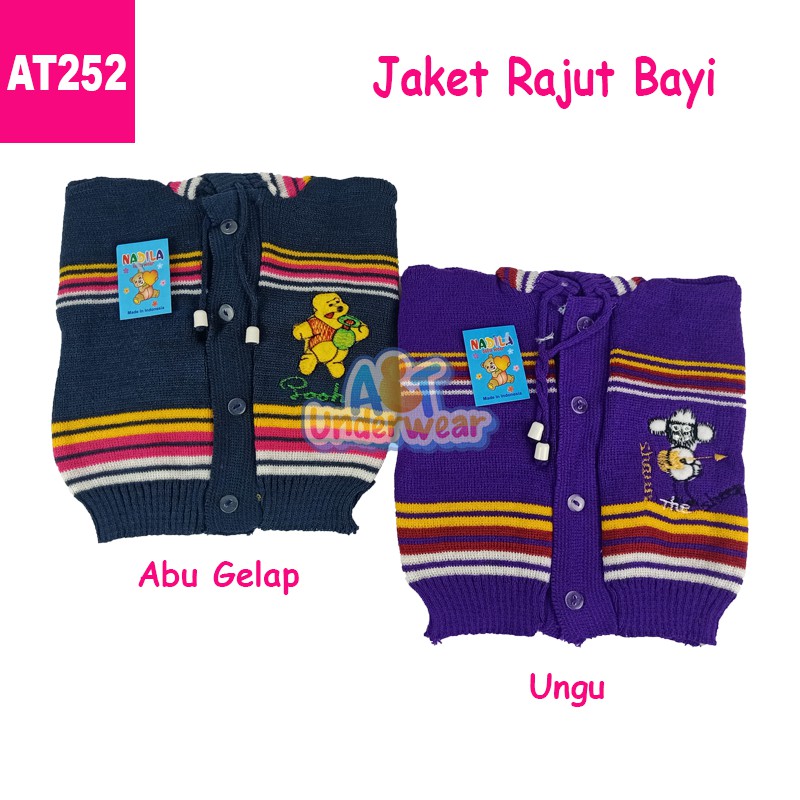 AT252-Nadila Jaket Bayi Rajut/Jaket bayi Memakai Kerepus-1