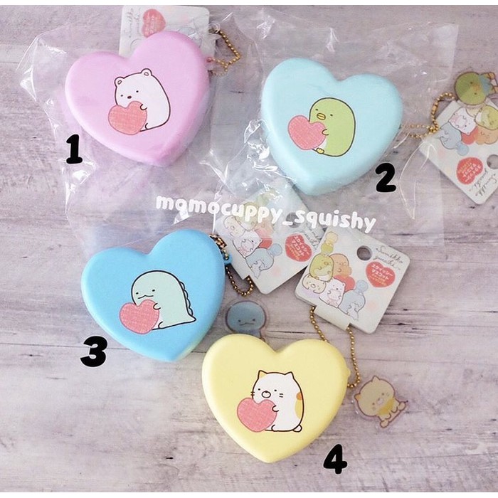 SQUISHY LICENSED heart shape sumikko gurashi by sanx/NIC ORIGINAL