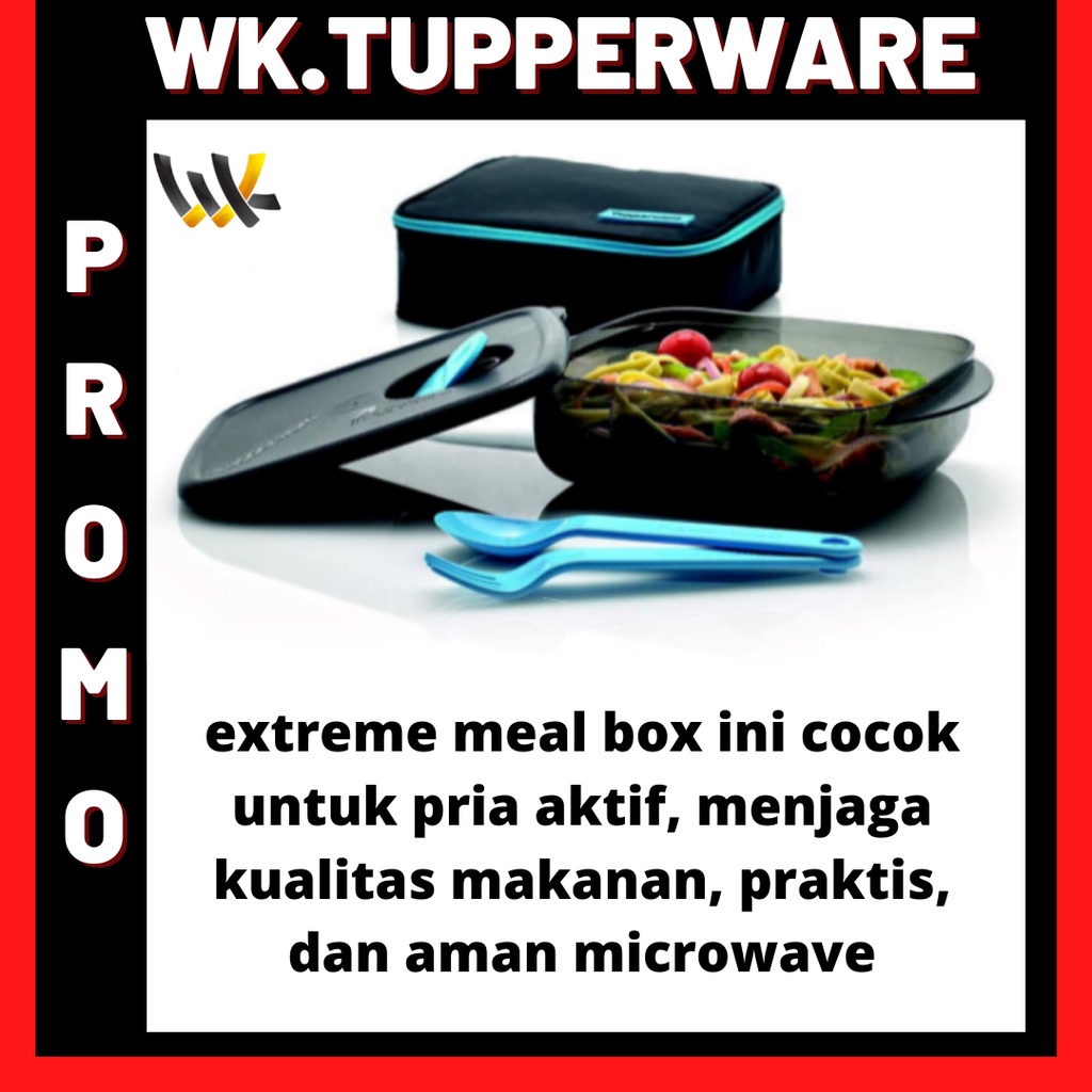 LUNCH BOX SET TUPPERWARE BEKAL MAKANAN SET TUPPERWARE EXTREME MEAL BOX TUPPERWARE BEKAL MAKAN ANTI T