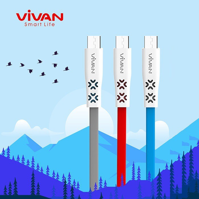 Kabel Data Vivan CTM100 Micro USB Cable Data For Android  (1 Box isi 30 Pcs) - Garansi Resmi 1 Tahun
