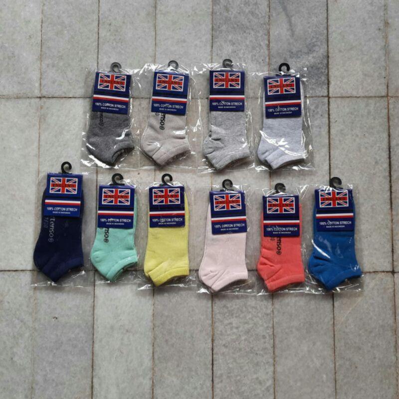 kaos kaki pendek polos warna murah